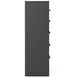 Jonnifer Warm Gray and Matte Black 5 Drawer Chest