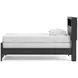 Jonnifer Black and Gray Twin Panel Bookcase Bed