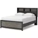 Jonnifer Black and Gray Queen Panel Bookcase Bed