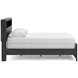 Jonnifer Black and Gray Queen Panel Bookcase Bed