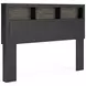 Jonnifer Black and Gray Queen Panel Bookcase Bed