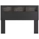 Jonnifer Black and Gray Queen Panel Bookcase Bed