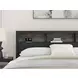 Jonnifer Warm Gray and Matte Black King Bookcase Headboard