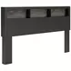 Jonnifer Warm Gray and Matte Black King Bookcase Headboard