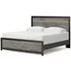 Jonnifer Black and Gray King Panel Bed