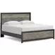 Jonnifer Black and Gray King Panel Bed