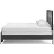 Jonnifer Black and Gray King Panel Bed