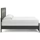 Jonnifer Black and Gray King Panel Bed