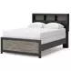 Jonnifer Black and Gray Full Panel Bookcase Bed