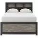 Jonnifer Black and Gray Full Panel Bookcase Bed