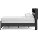 Jonnifer Black and Gray Full Panel Bookcase Bed