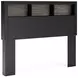 Jonnifer Black and Gray Full Panel Bookcase Bed