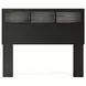 Jonnifer Black and Gray Full Panel Bookcase Bed
