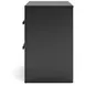 Jonnifer Black and Gray 2 Drawer Nightstand