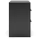 Jonnifer Black and Gray 2 Drawer Nightstand