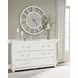 Raechalla White 6 Drawer Dresser and Rectangular Mirror