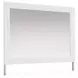 Raechalla Matte White Rectangular Dresser Mirror