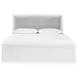Raechalla White King Upholstered Panel Bed with LED