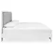 Raechalla White King Upholstered Panel Bed with LED