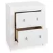 Raechalla Matte White 2 Drawer Nightstand