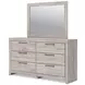 Jonnifer Gray 6 Drawer Dresser and Rectangular Mirror