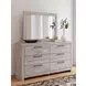 Jonnifer Gray 6 Drawer Dresser and Rectangular Mirror