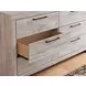 Jonnifer Gray 6 Drawer Dresser and Rectangular Mirror