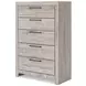 Jonnifer Light Gray 5 Drawer Chest