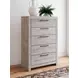Jonnifer Light Gray 5 Drawer Chest