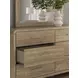 Dovander Warm Brown 6 Drawer Dresser and Rectangular Mirror
