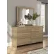 Dovander Warm Natural Brown Rectangular Dresser Mirror