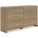 Dovander Warm Natural Brown Youth Panel Bedroom Set