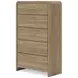 Dovander Warm Brown 5 Drawer Chest