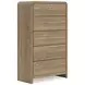 Dovander Warm Brown 5 Drawer Chest