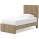 Dovander Warm Natural Brown Twin Platform Bed