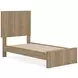 Dovander Warm Natural Brown Twin Platform Bed