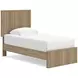 Dovander Warm Natural Brown Twin Platform Bed