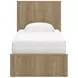 Dovander Warm Natural Brown Twin Platform Bed