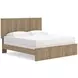Dovander Warm Natural Brown King Panel Bed