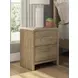 Dovander Warm Natural Brown 2 Drawer Nightstand with USB Charging