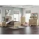 Fenderport Tan Twin Panel Bed with 2 Side Drawer Storage