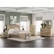 Fenderport Tan Queen Panel Bed with Storage Footboard and 4 Side Drawer