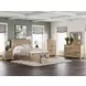 Fenderport Tan Panel Bedroom Set with Storage Footboard and 2 Side Drawer