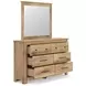 Fenderport Tan Panel Bedroom Set with Storage Footboard and 2 Side Drawer