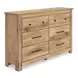 Fenderport Tan 6 Drawer Dresser