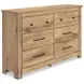 Fenderport Tan Panel Bedroom Set with Storage Footboard and 2 Side Drawer
