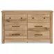 Fenderport Tan Youth Panel Bedroom Set with 2 Side Drawer Storage