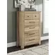Fenderport Tan 5 Drawer Chest