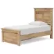 Fenderport Tan Twin Panel Bed with 2 Side Drawer Storage