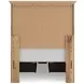 Fenderport Tan Twin Panel Bed with Storage Footboard and 4 Side Drawer